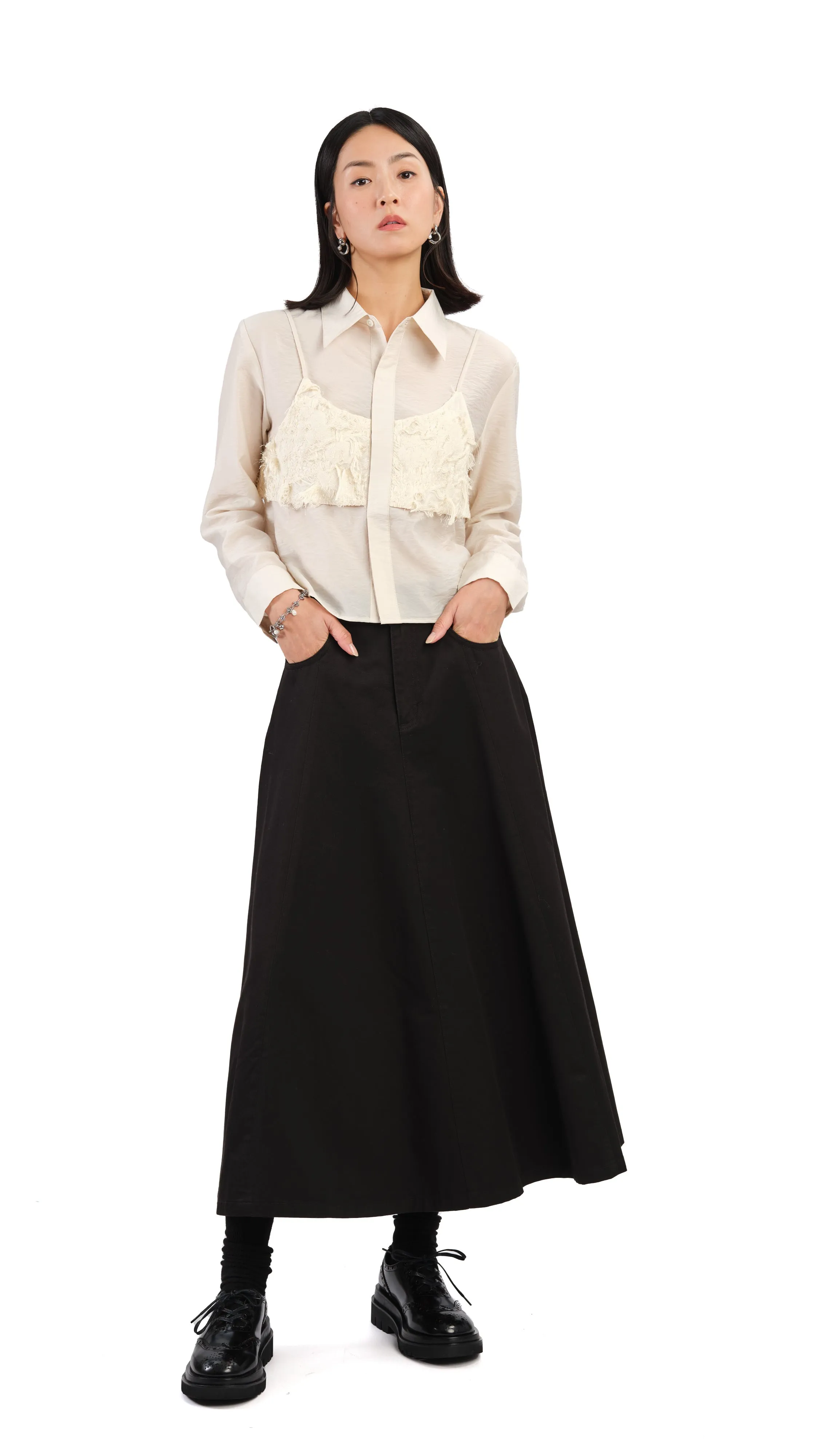 2 In 1 Fancy Jacquard Shirt
