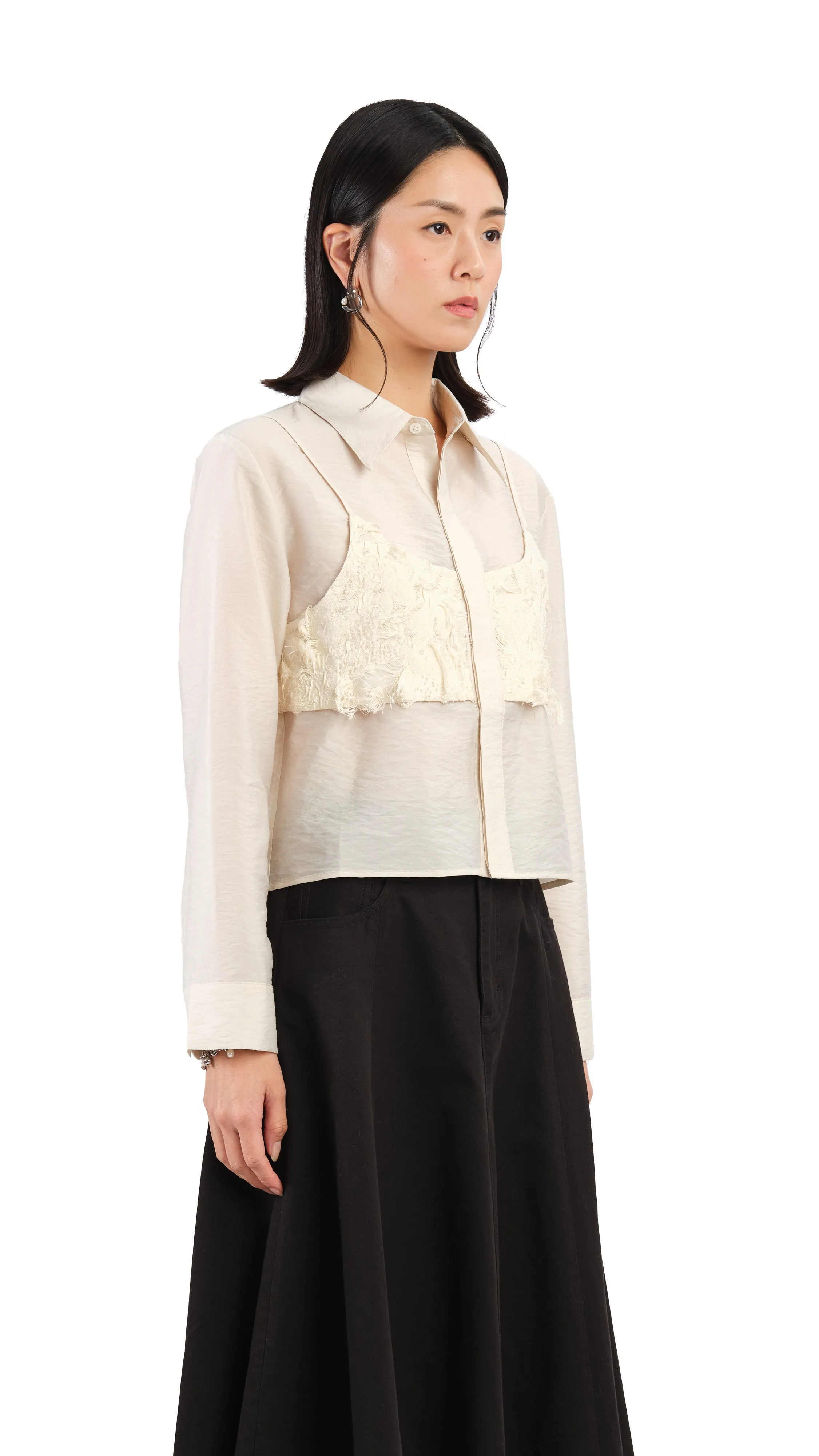 2 In 1 Fancy Jacquard Shirt