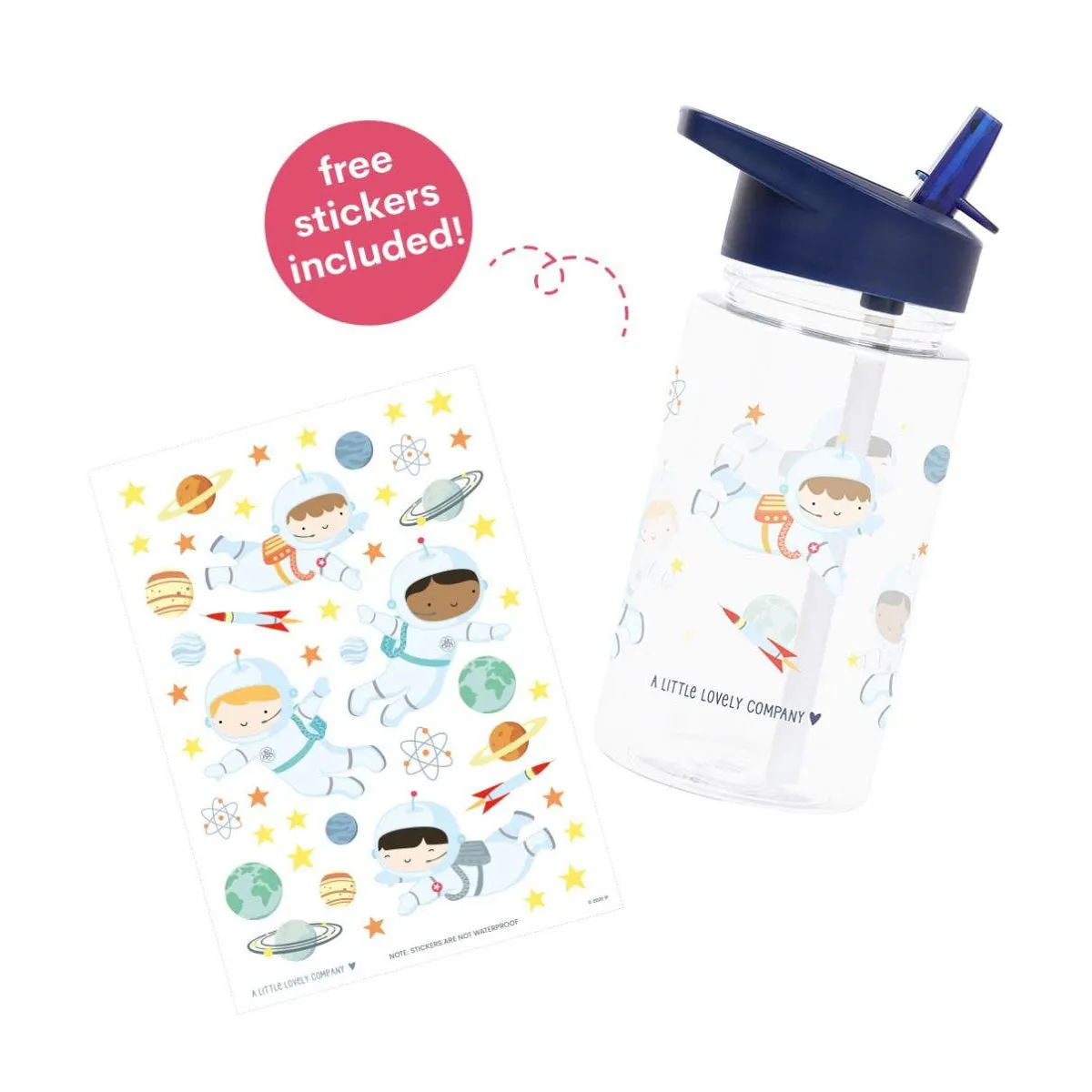 A Little Lovely Company Drink Bottle: Astronauts