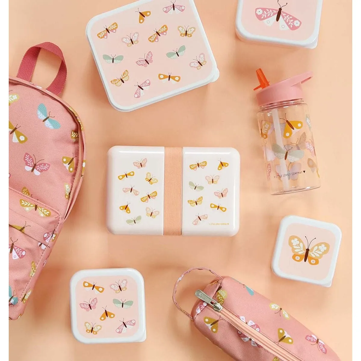 A Little Lovely Company Drink Bottle: Butterflies