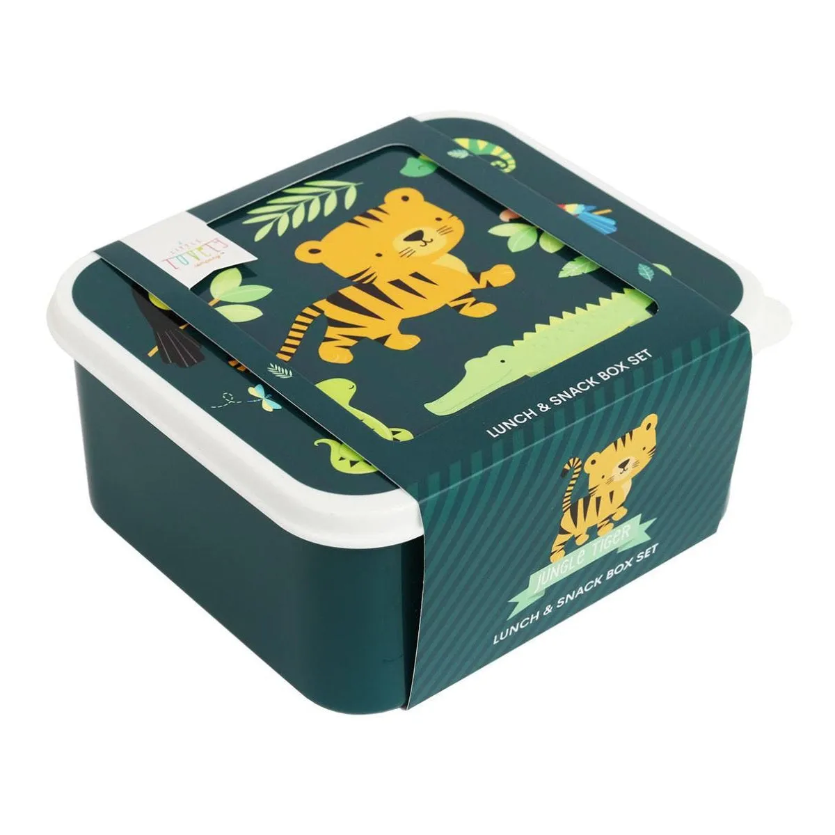 A Little Lovely Company Lunch & Snack Box Set Jungle Tiger