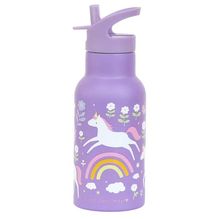 A Little Lovely Company Stainless Steel Drink Bottle: Unicorn Dreams