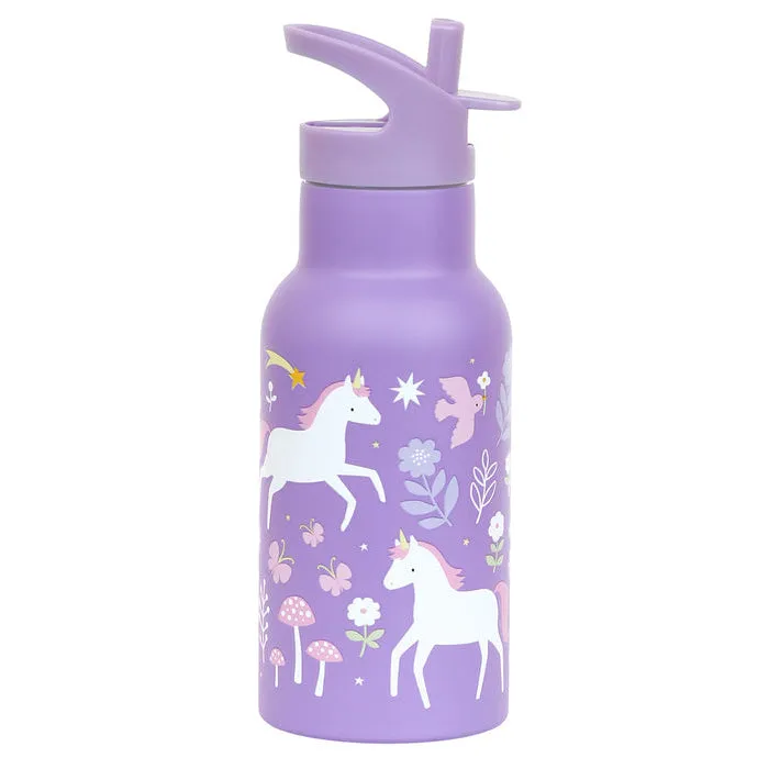 A Little Lovely Company Stainless Steel Drink Bottle: Unicorn Dreams