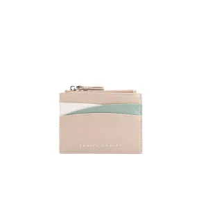 Amber Top Zip Leather Card Holder