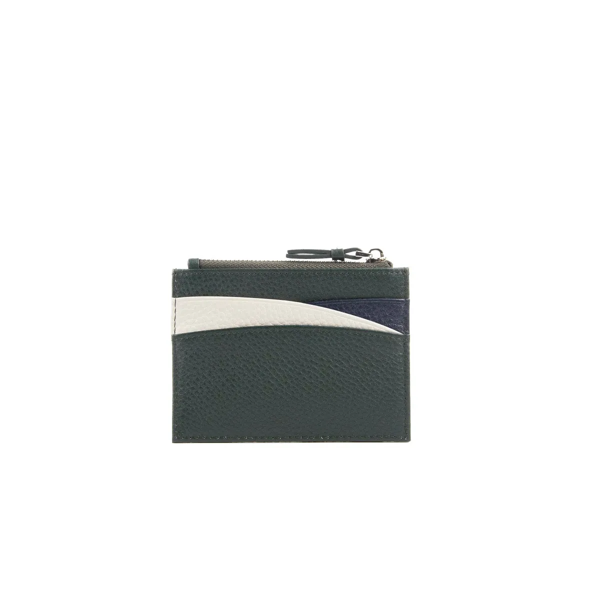 Amber Top Zip Leather Card Holder
