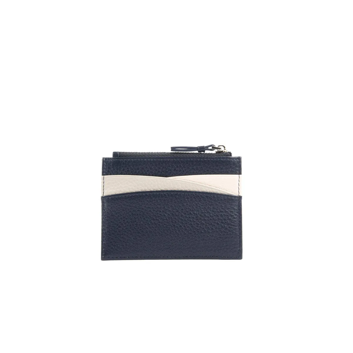Amber Top Zip Leather Card Holder