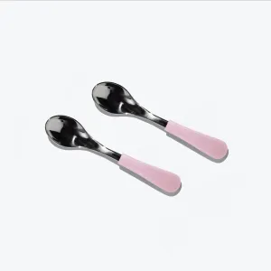 Avanchy Stainless Steel Baby Spoons - Pack of 2 - Pink