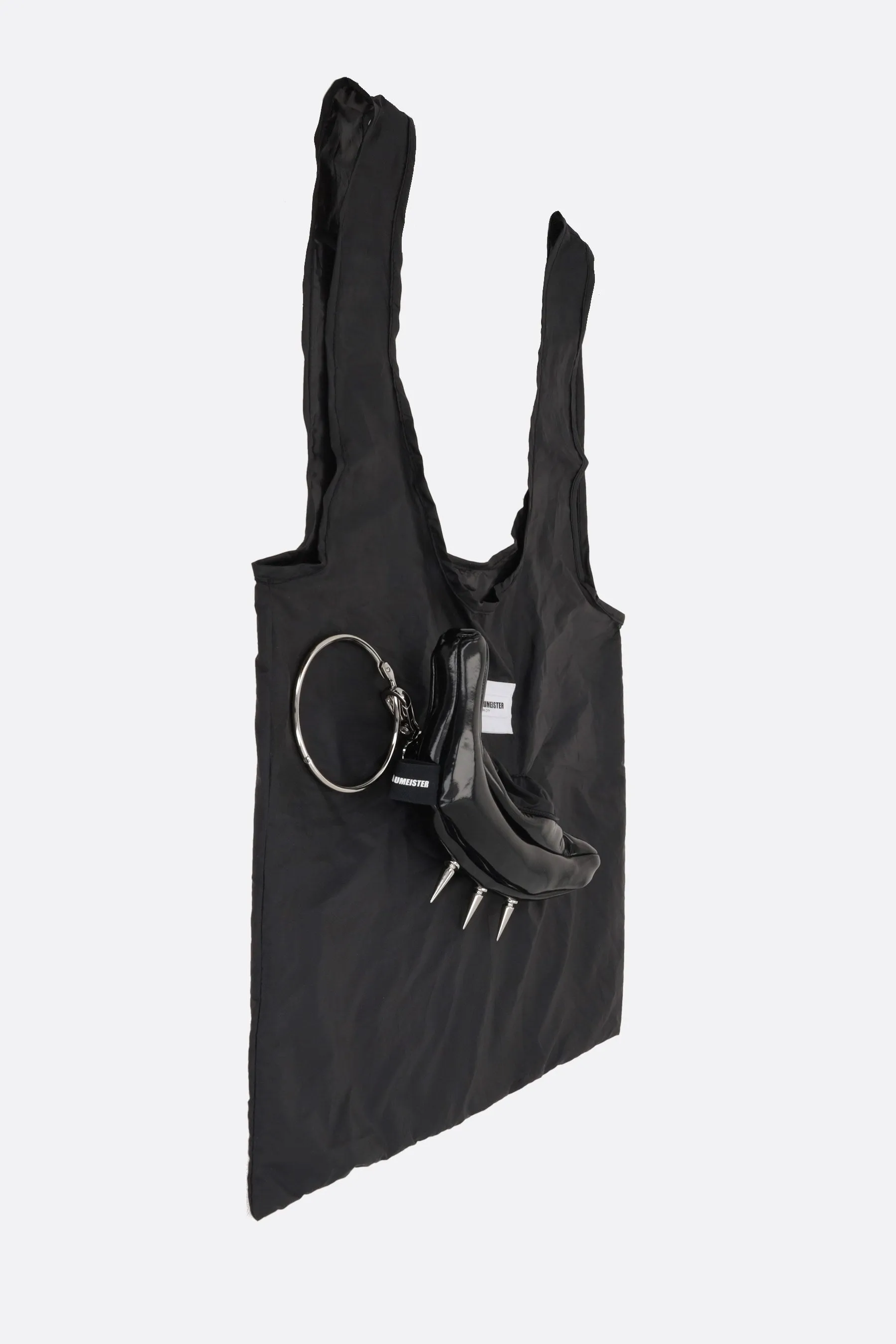 Banana tote bag in vinyl and nylon