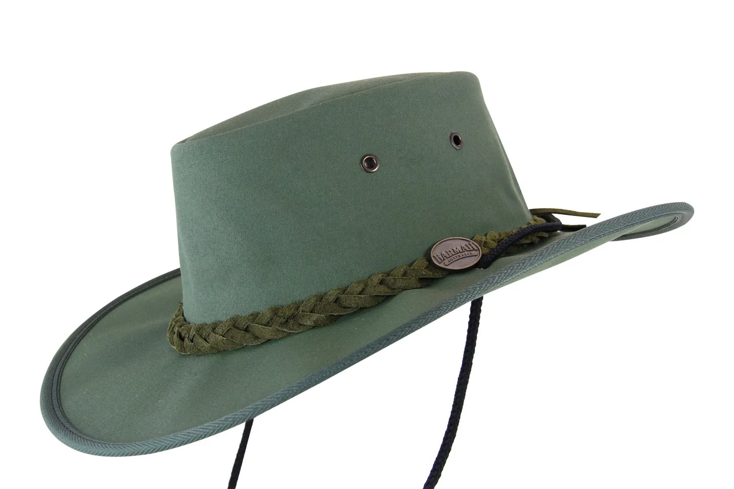 Barmah 1054GR Green Drover Allover Canvas Hat