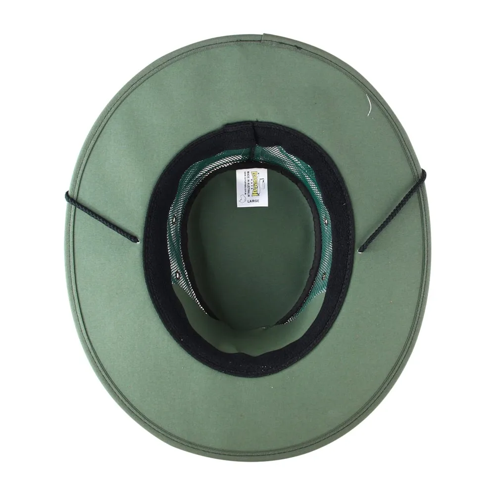 Barmah 1054GR Green Drover Allover Canvas Hat