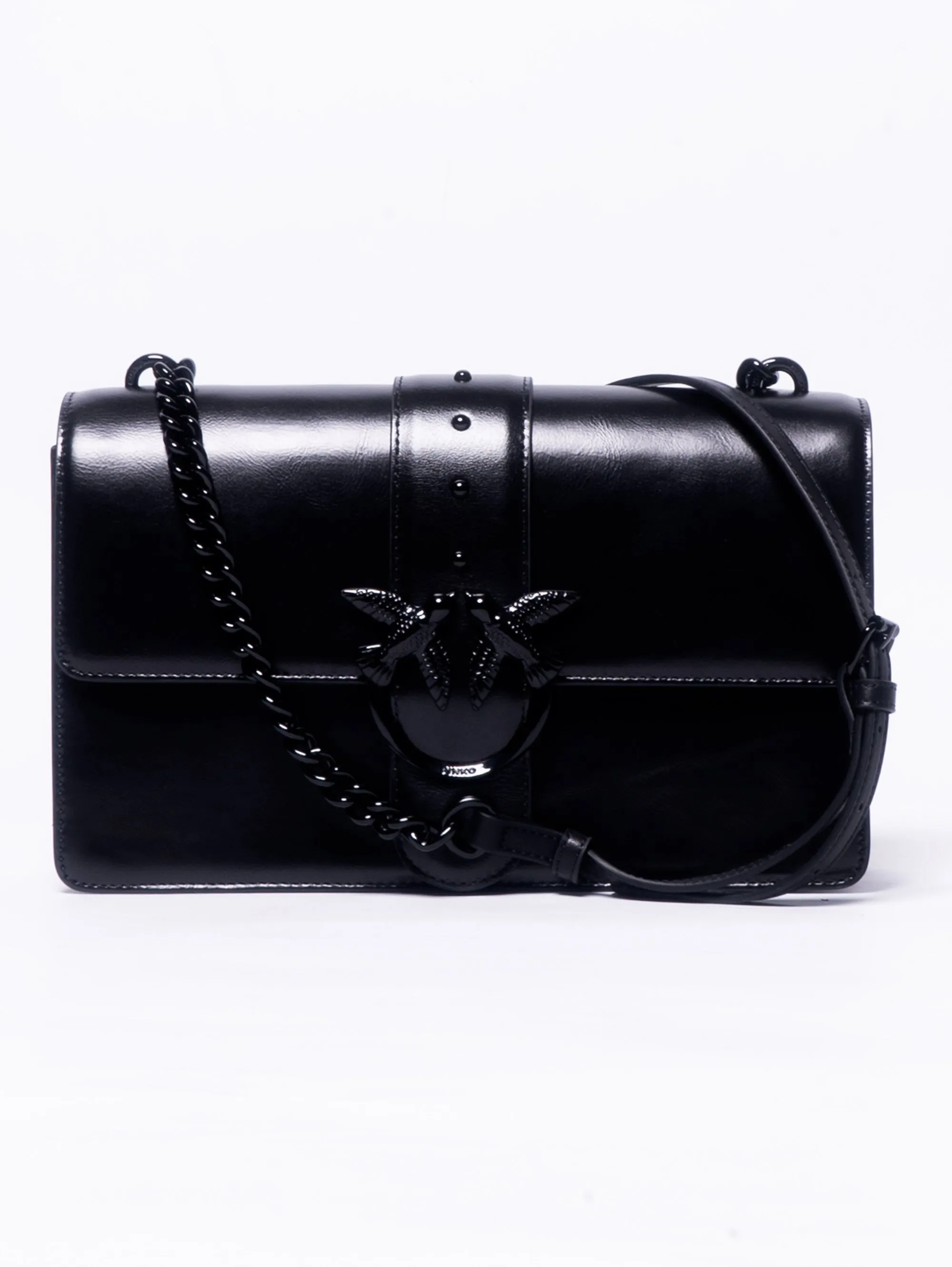 Black Color Block Iridescent Nappa Bag