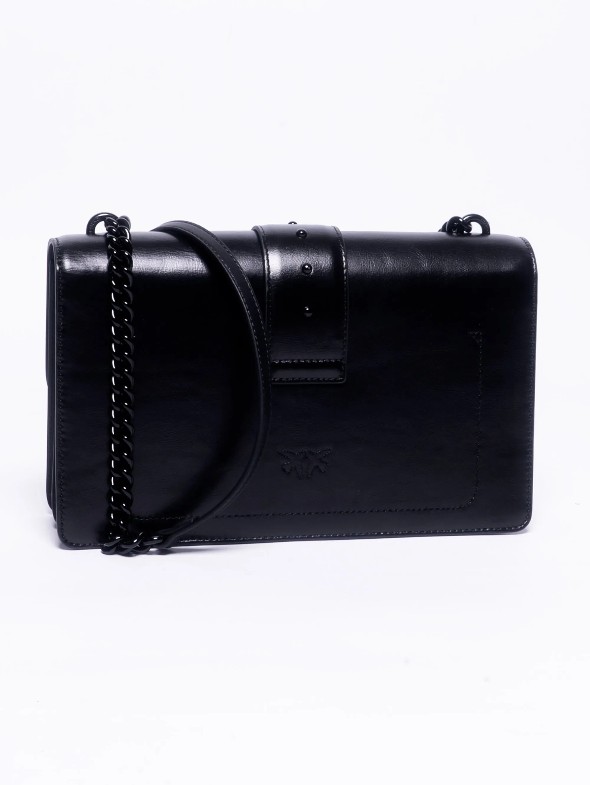Black Color Block Iridescent Nappa Bag