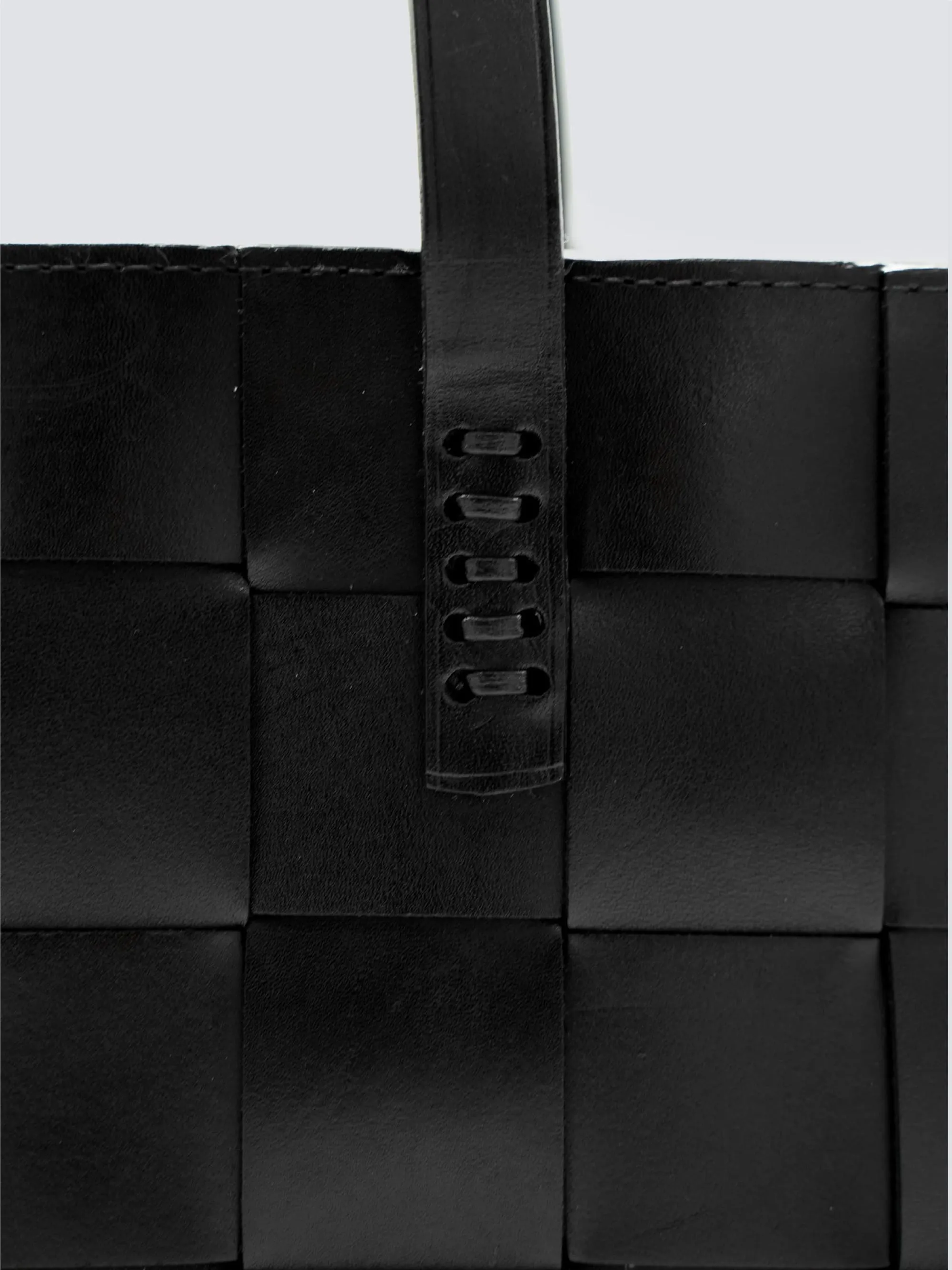 Black Leather Japan Tote Shoulder Bag