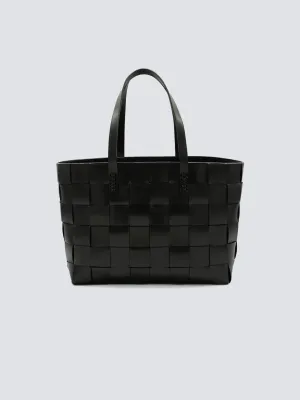 Black Leather Japan Tote Shoulder Bag