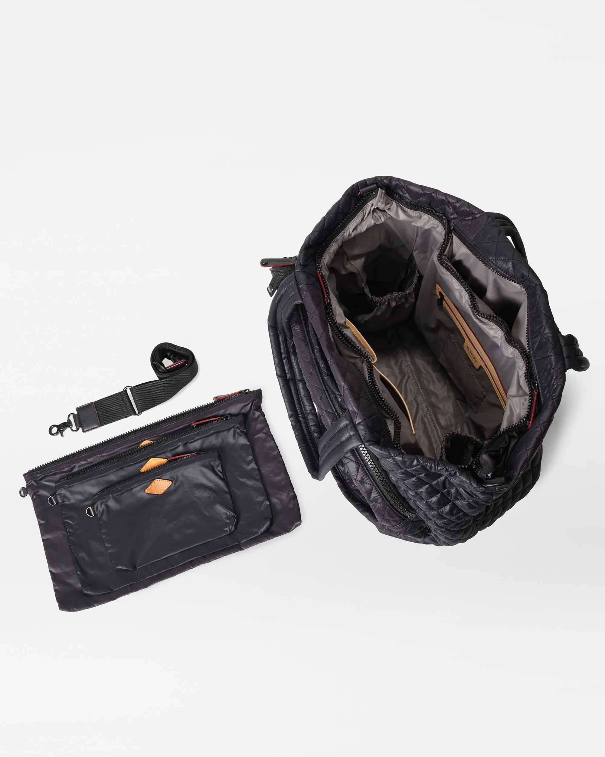 Black Tennis Large Metro Tote Deluxe