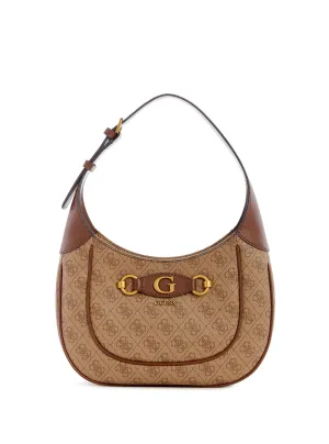 Brown Logo Izzy Hobo Bag