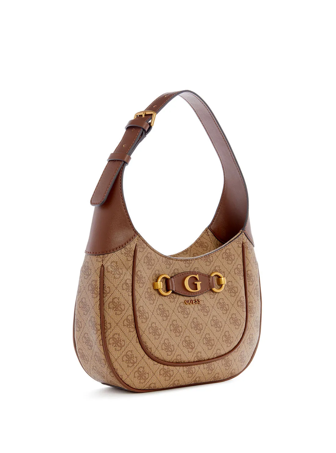 Brown Logo Izzy Hobo Bag