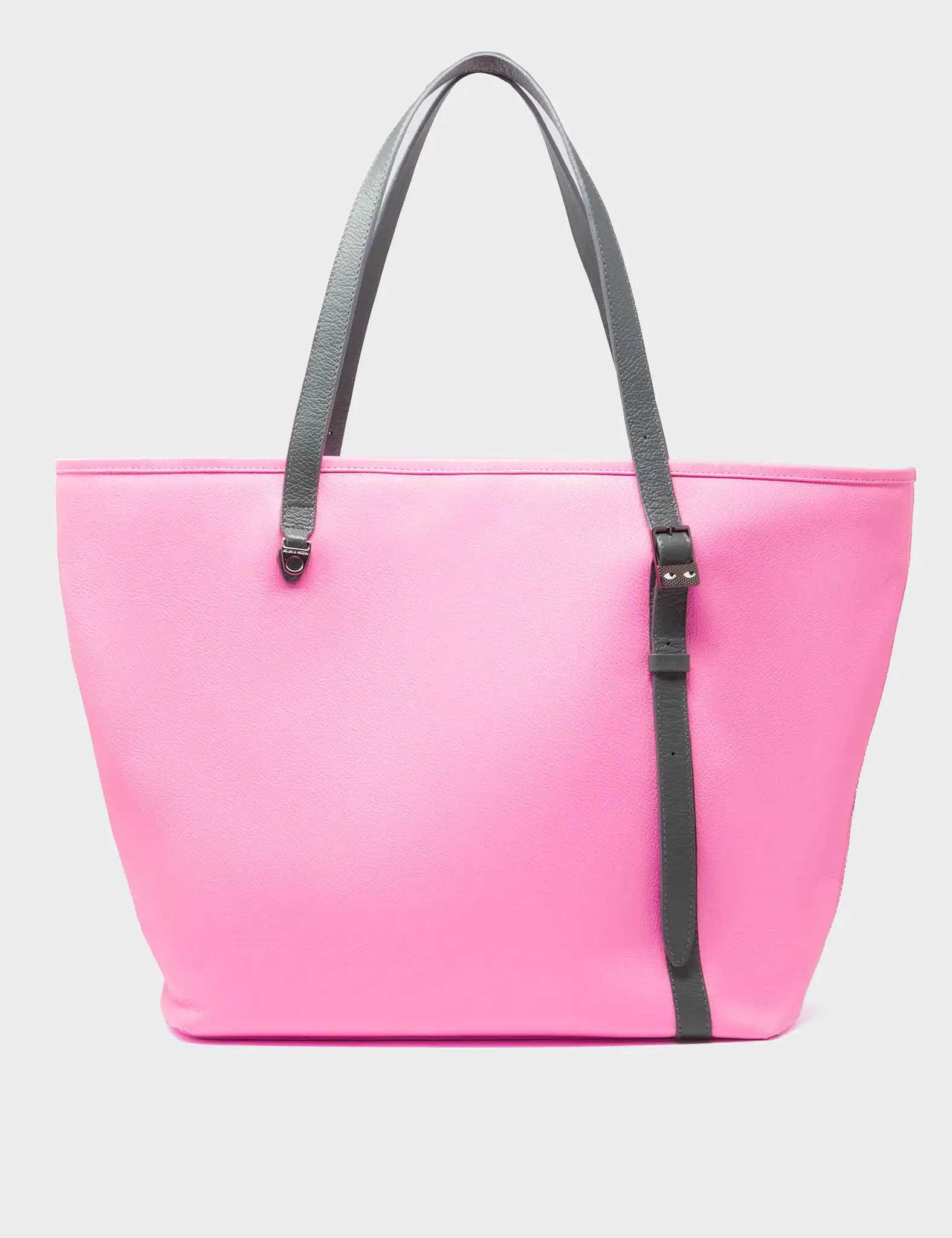 Bruno Bubblegum Pink Leather Tote Bag - Blazing Tiger Print