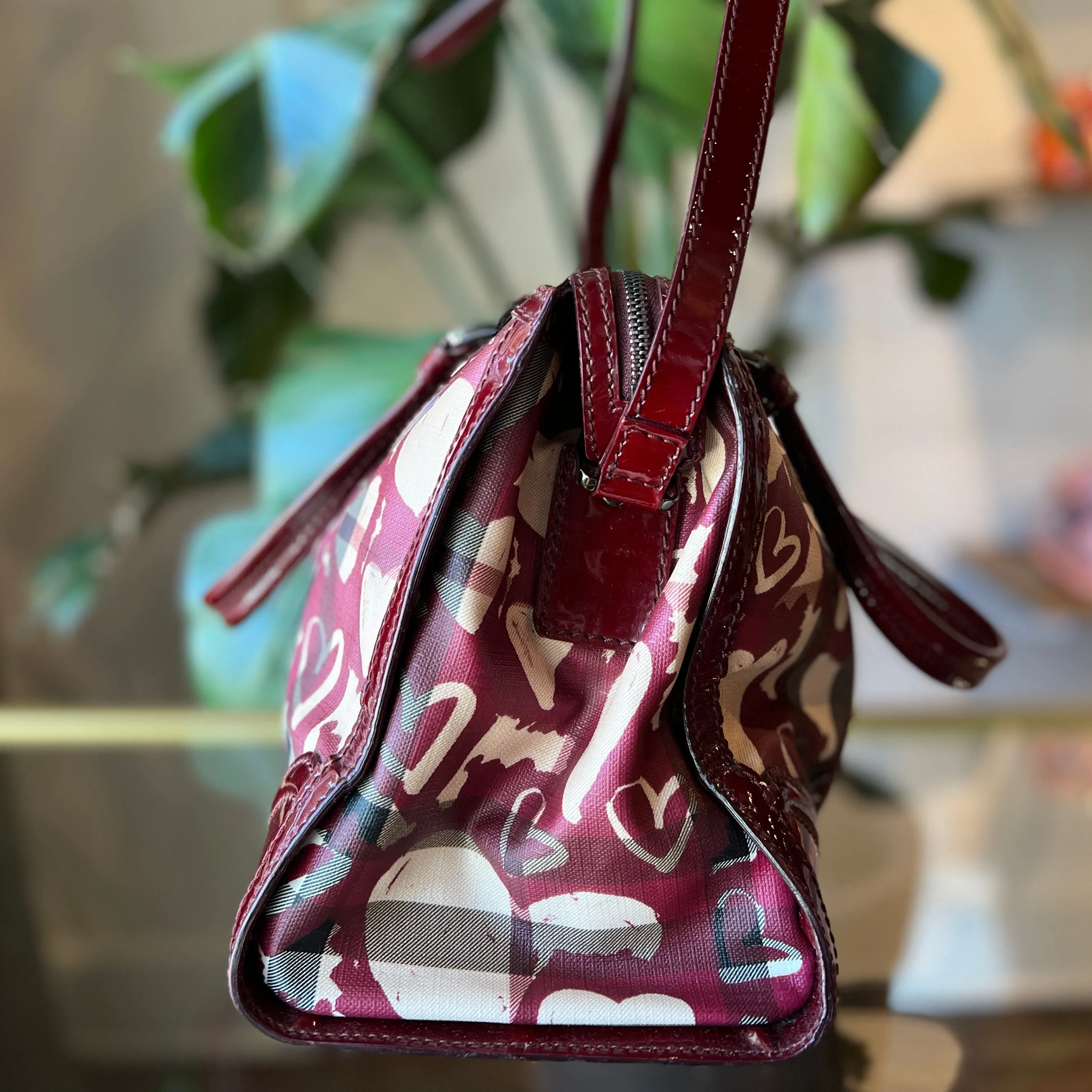 BURBERRY House Check Hearts Handbag
