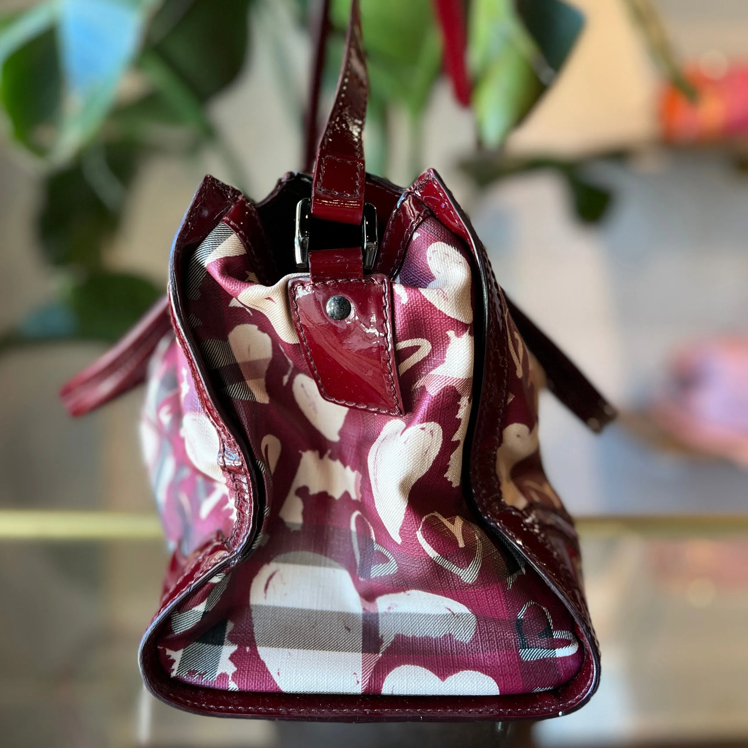 BURBERRY House Check Hearts Handbag