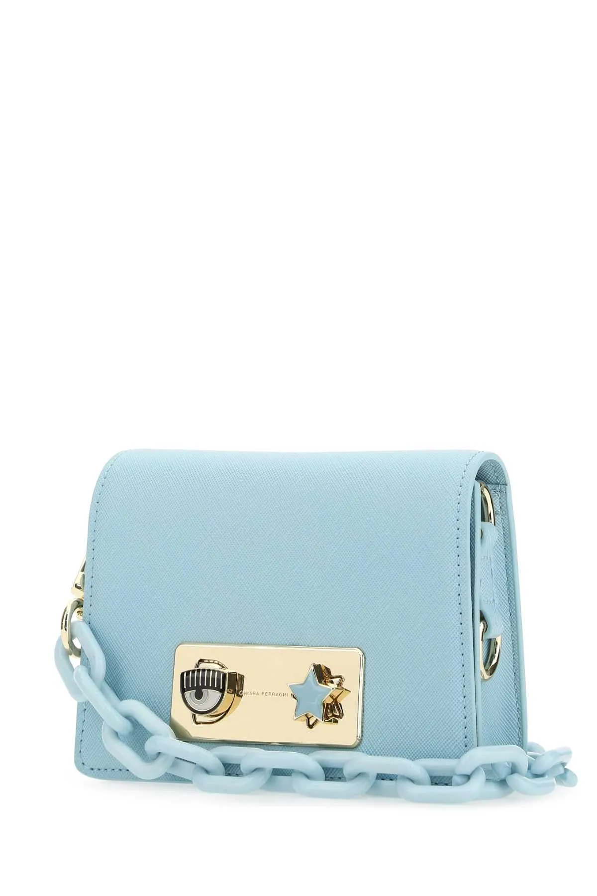Chiara Ferragni Eye Star Plaque Chain-Linked Shoulder Bag