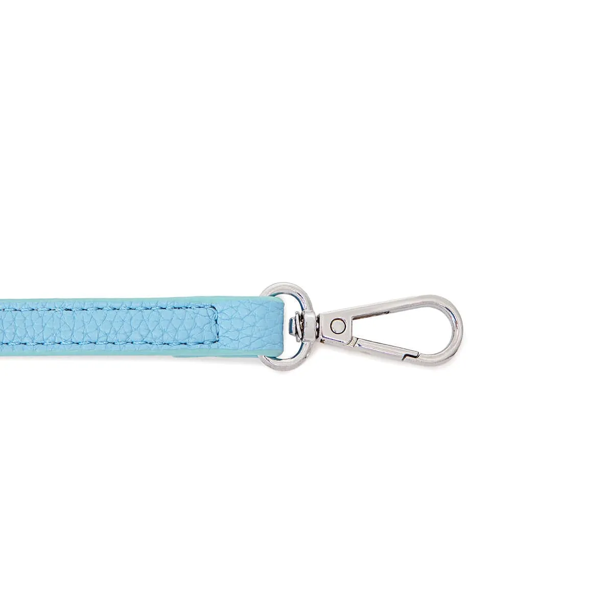 Circle Vegan Leather Crossbody Bag | Light Blue Pebbled