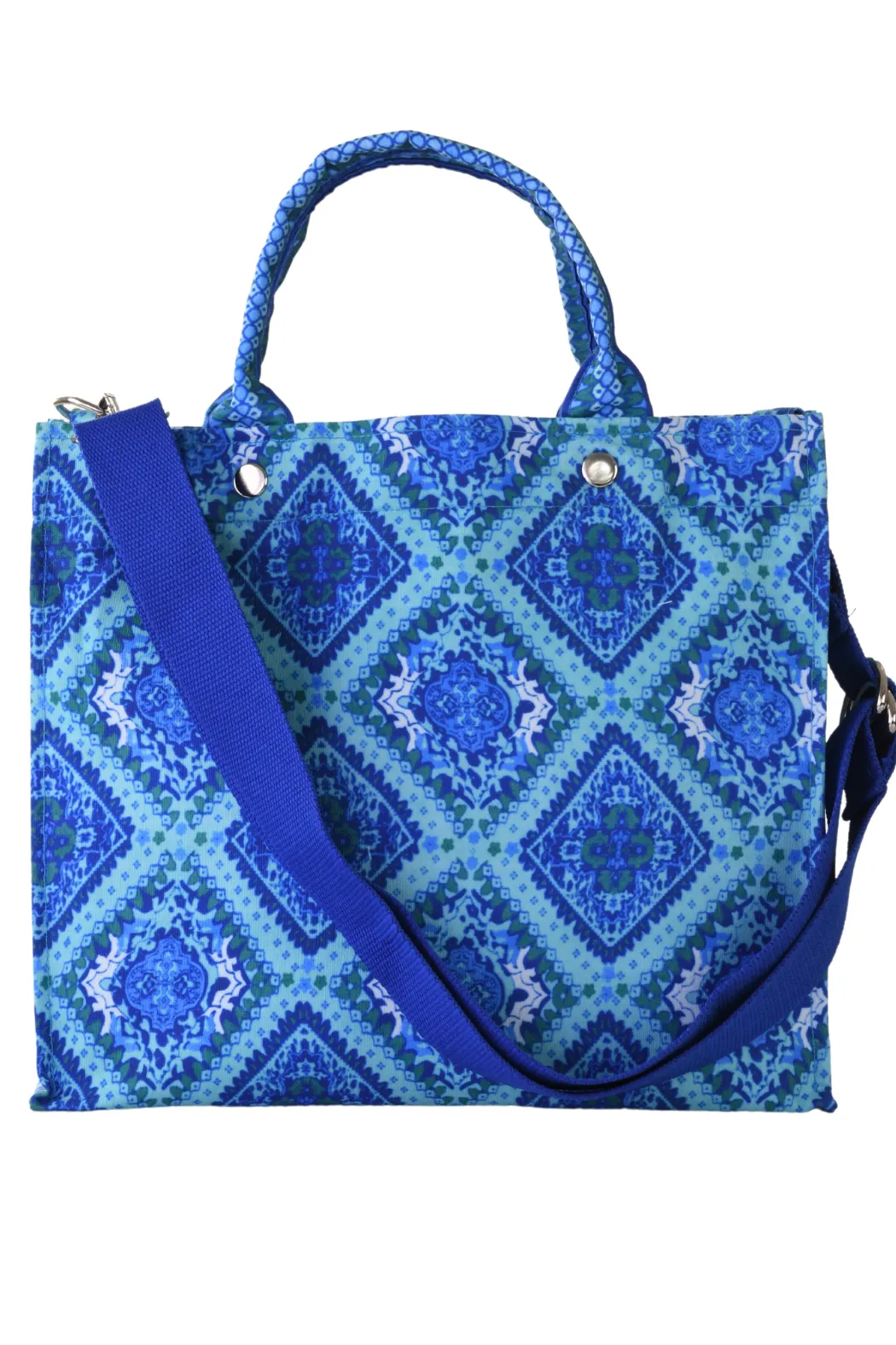 City Tote / Aqua Diamond