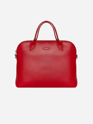 City Vegan Apple Skin Leather Briefcase | Red