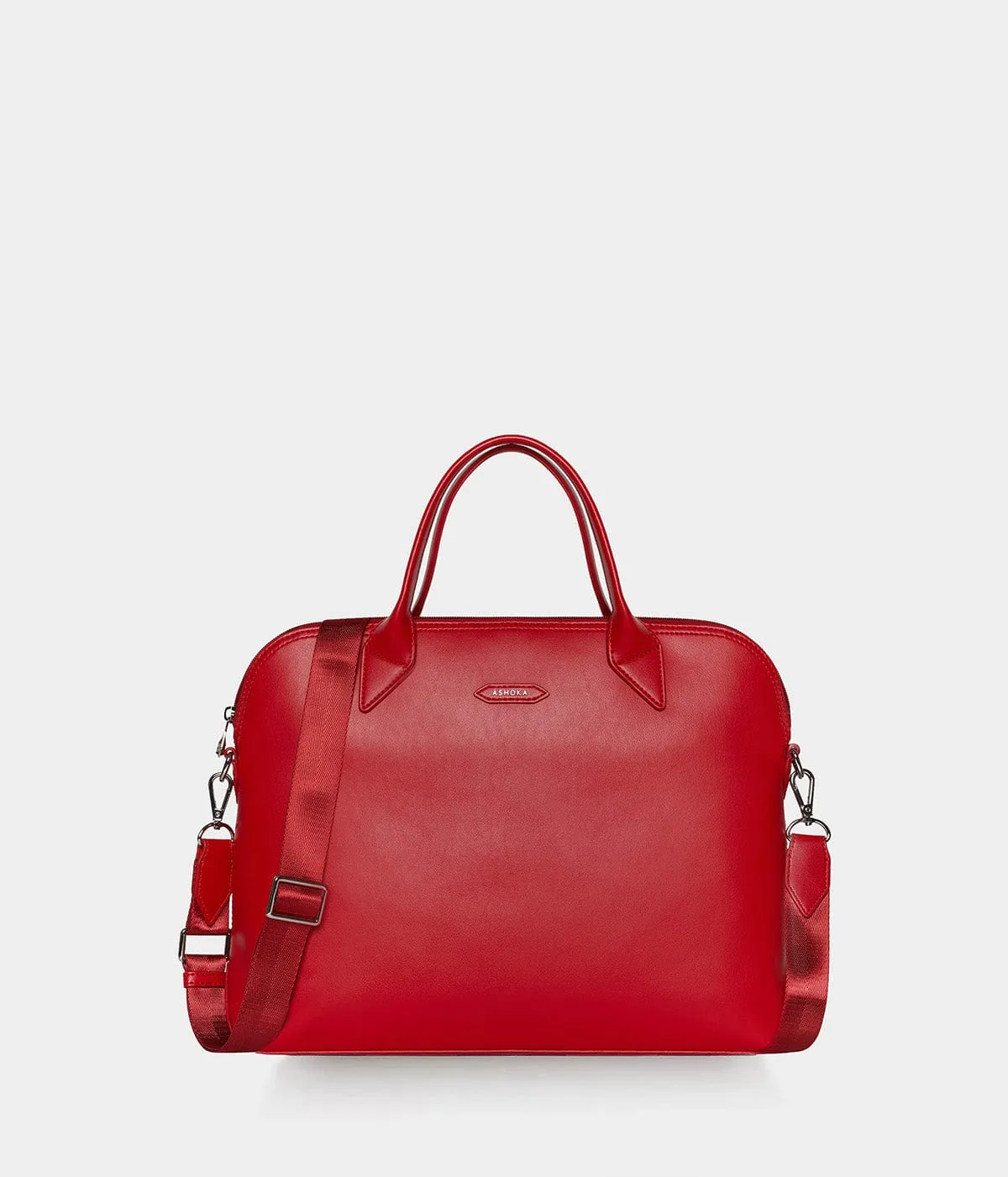 City Vegan Apple Skin Leather Briefcase | Red