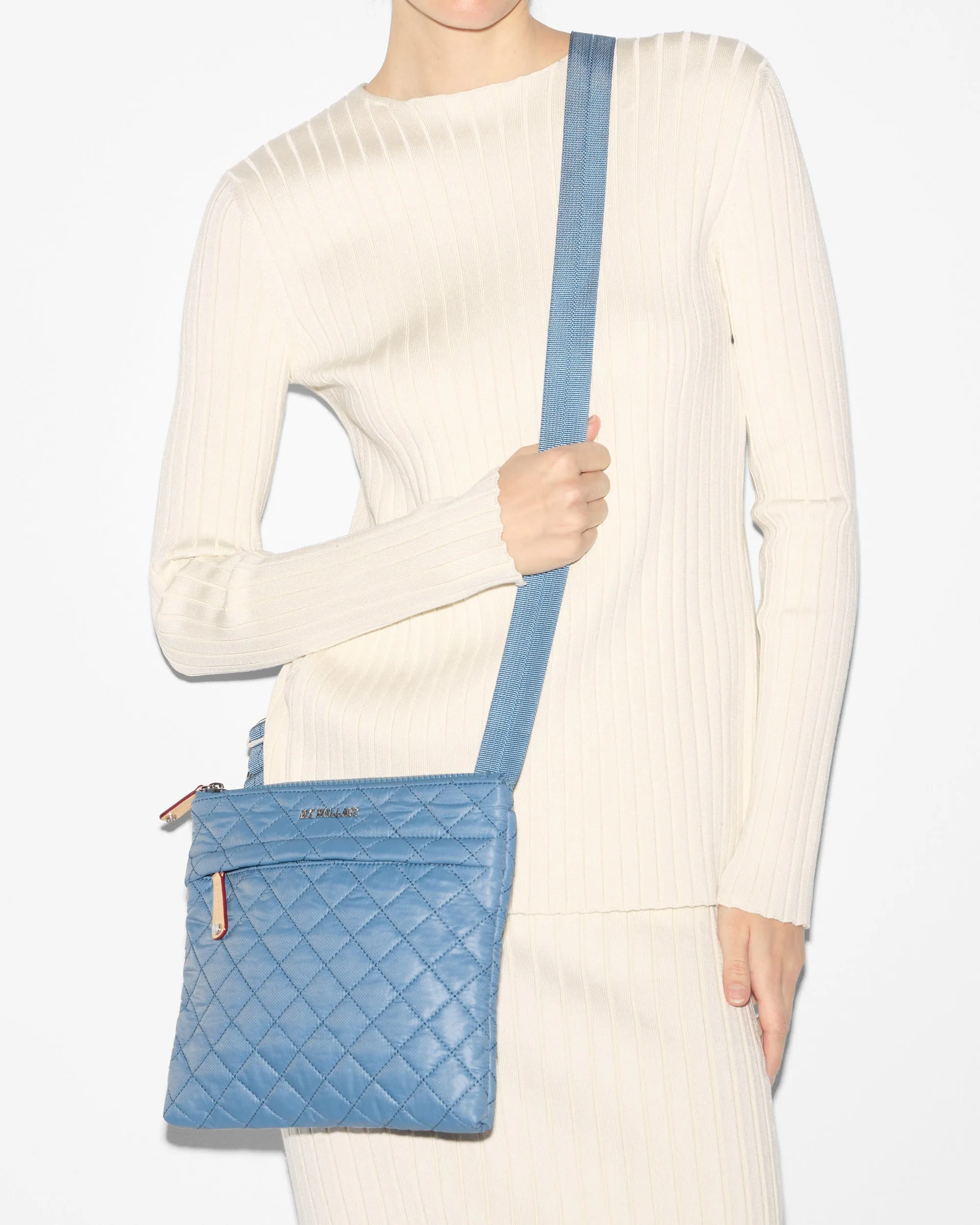 Cornflower Blue Metro Flat Crossbody