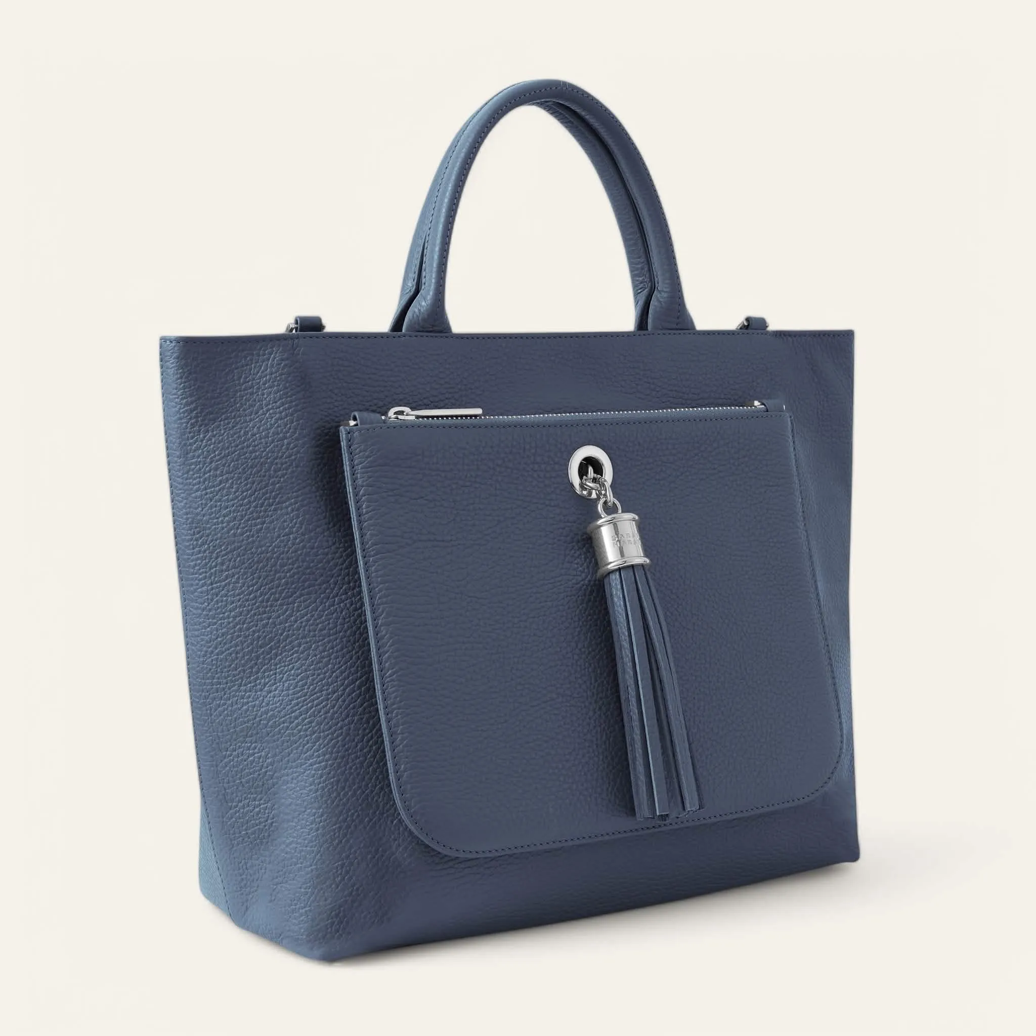 Dahlia Tote | Bluebell with Silver hardware