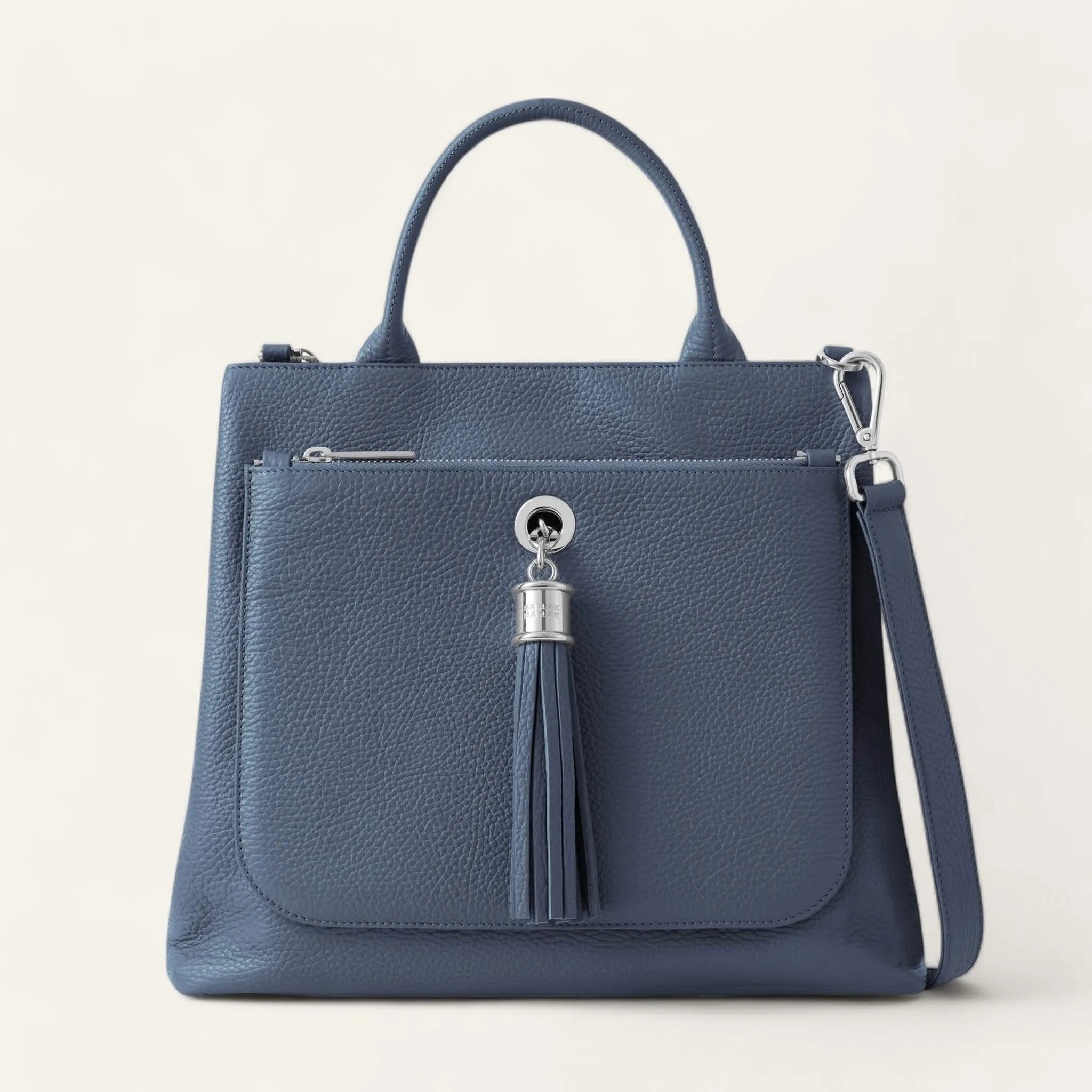 Dahlia Tote | Bluebell with Silver hardware