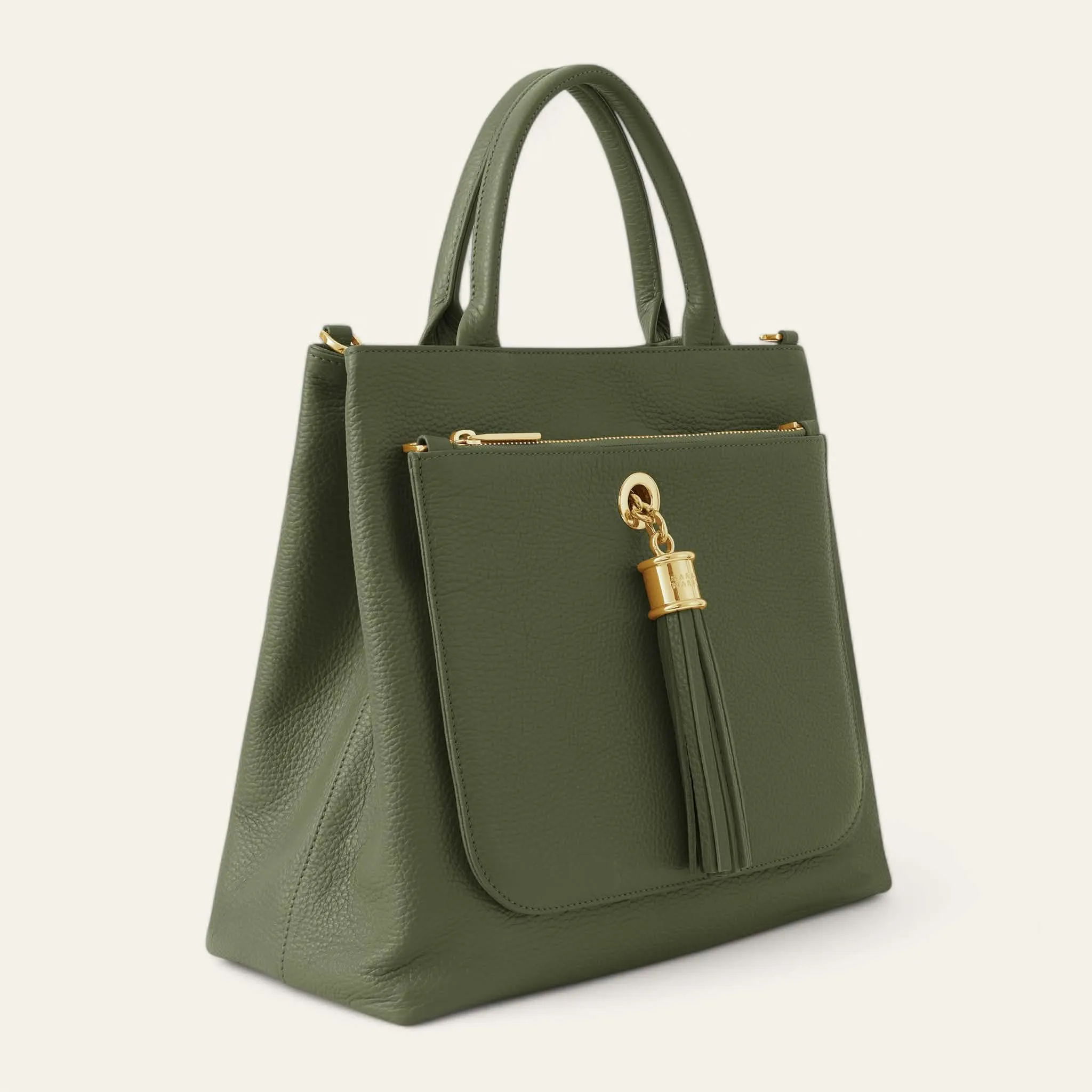 Dahlia Tote | Olive with Gold hardware