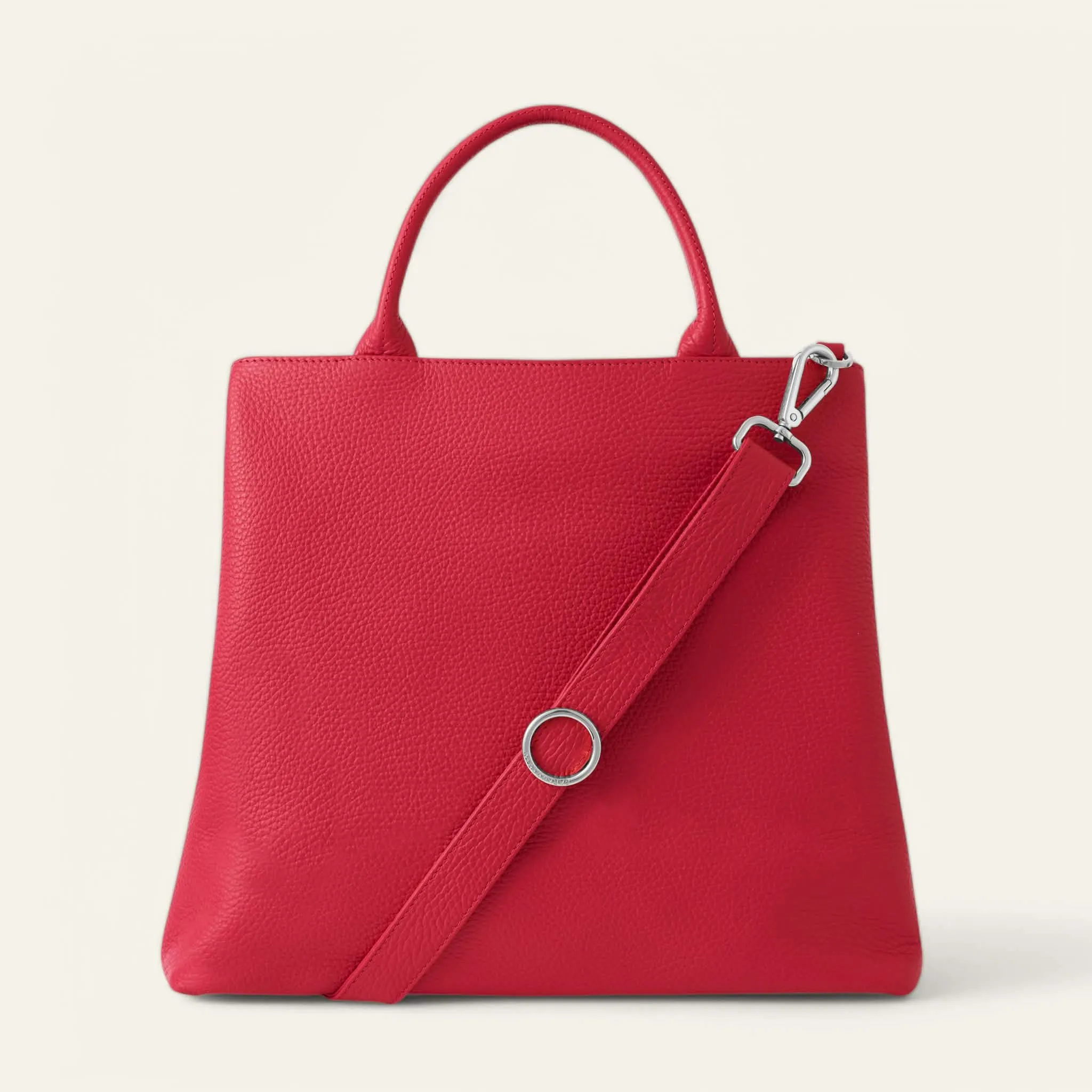 Dahlia Tote | Pillarbox Red with Silver hardware
