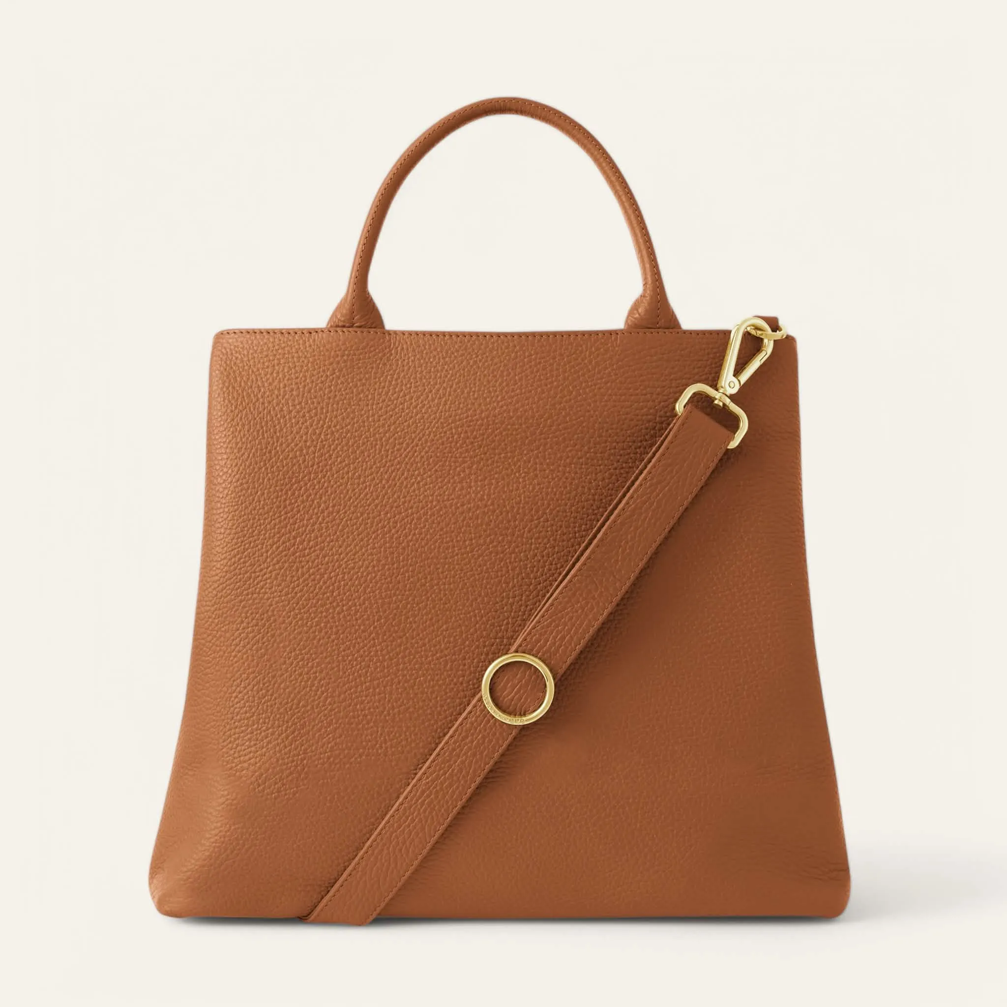Dahlia Tote | Tan with Gold hardware