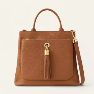 Dahlia Tote | Tan with Gold hardware