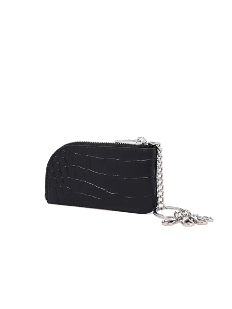 Dark Light Leather Key Holder