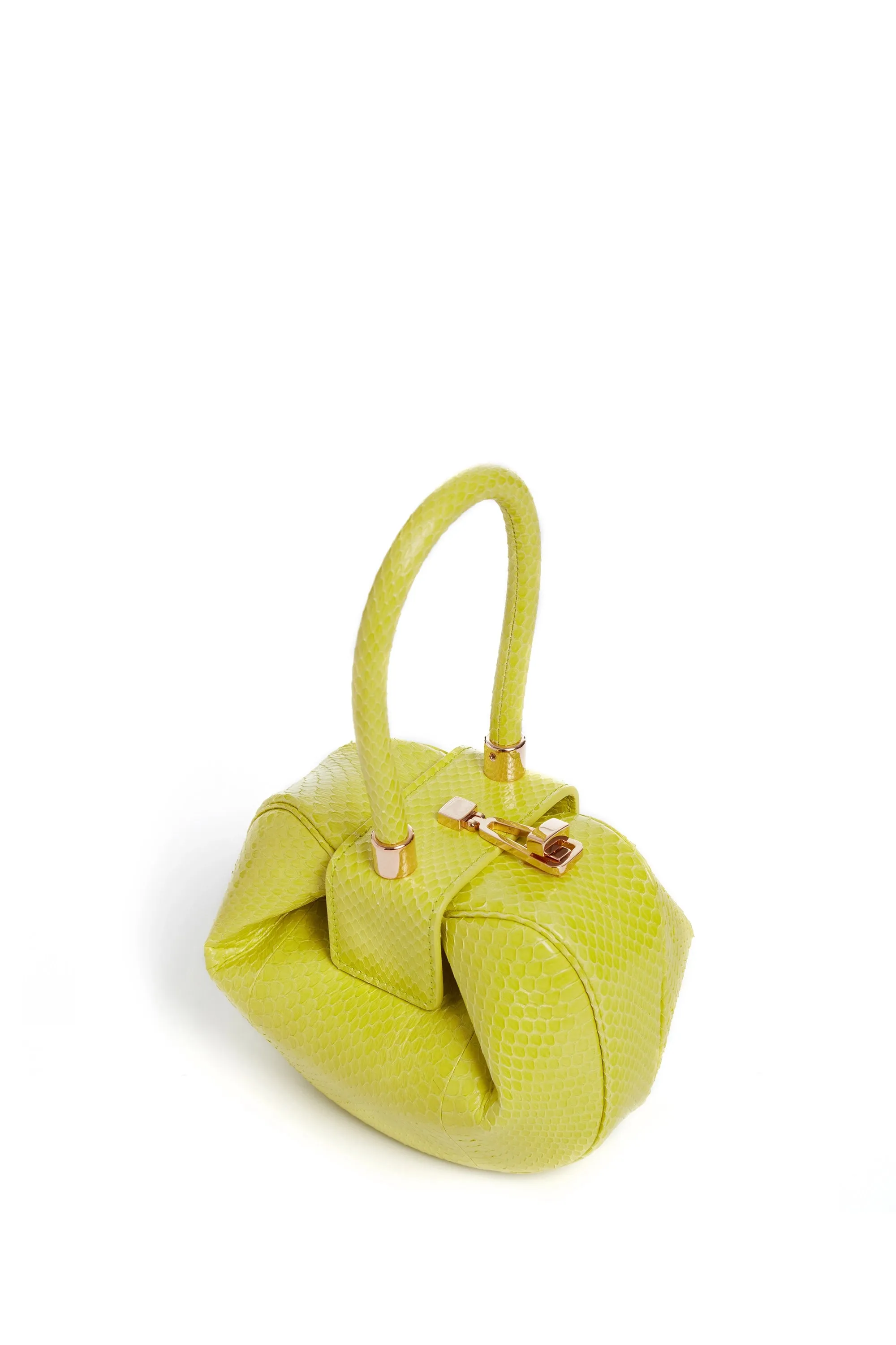 Demi Bag in Lime Adamite Snakeskin