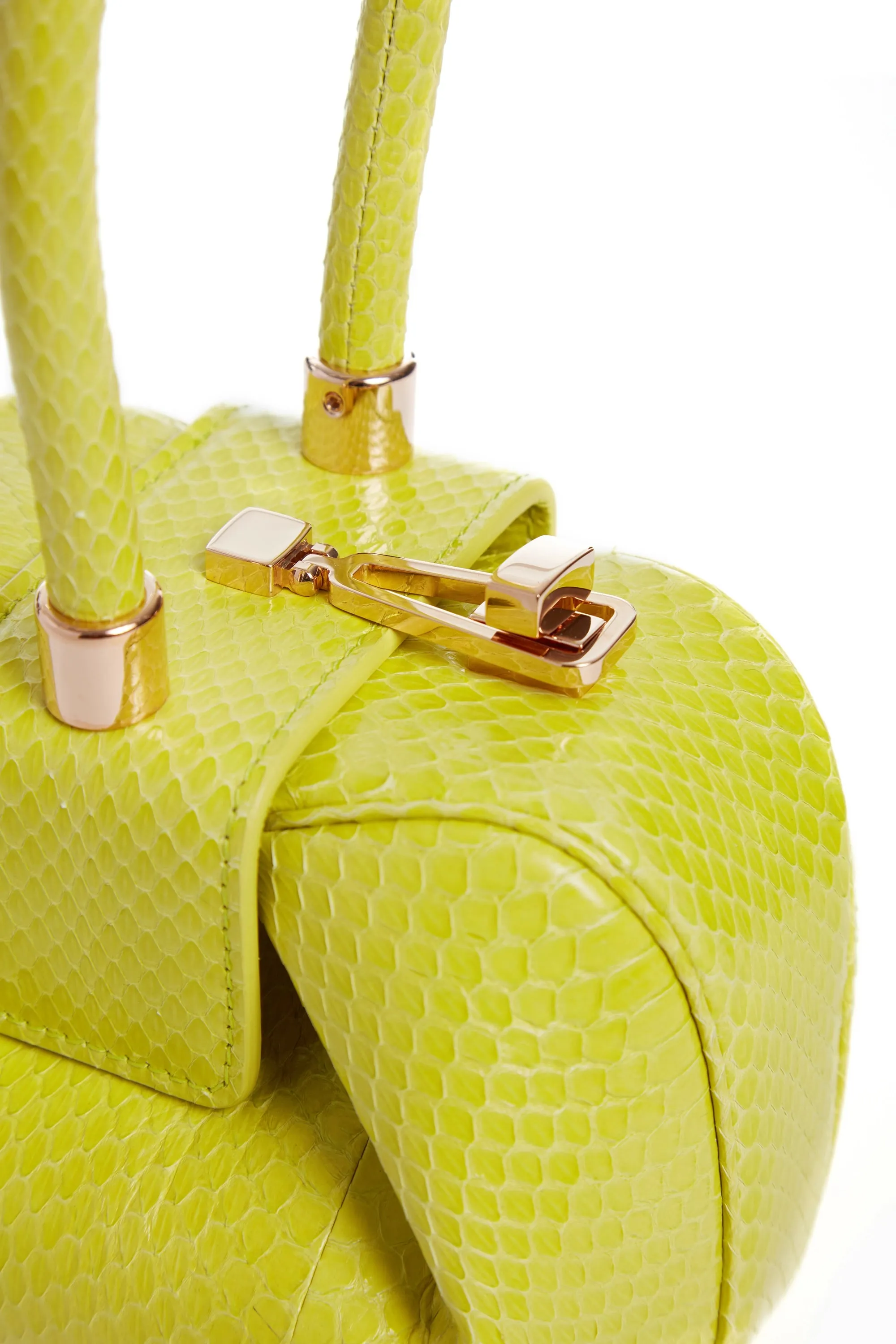 Demi Bag in Lime Adamite Snakeskin