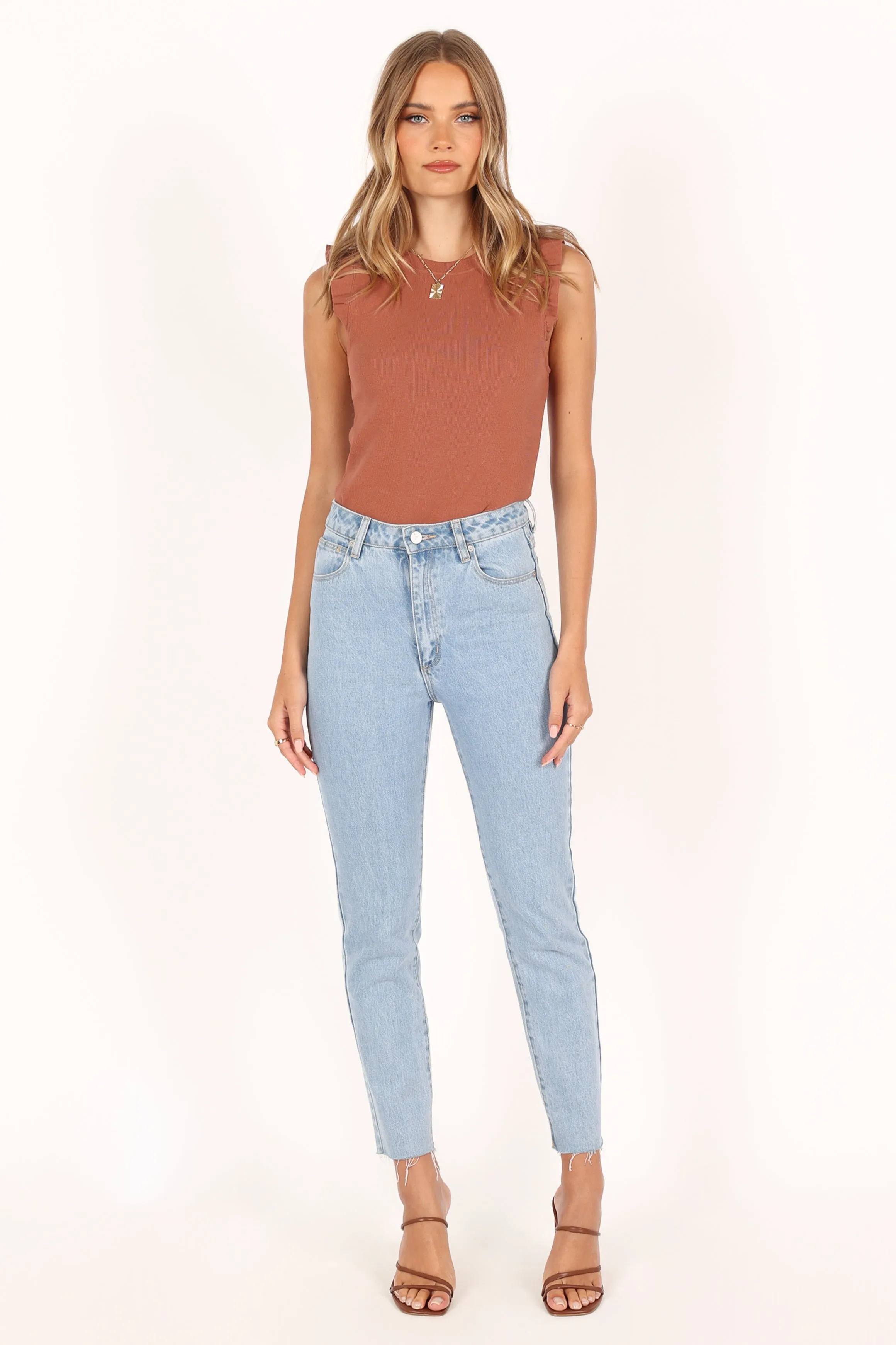 Dorian Frill Tank - Brown