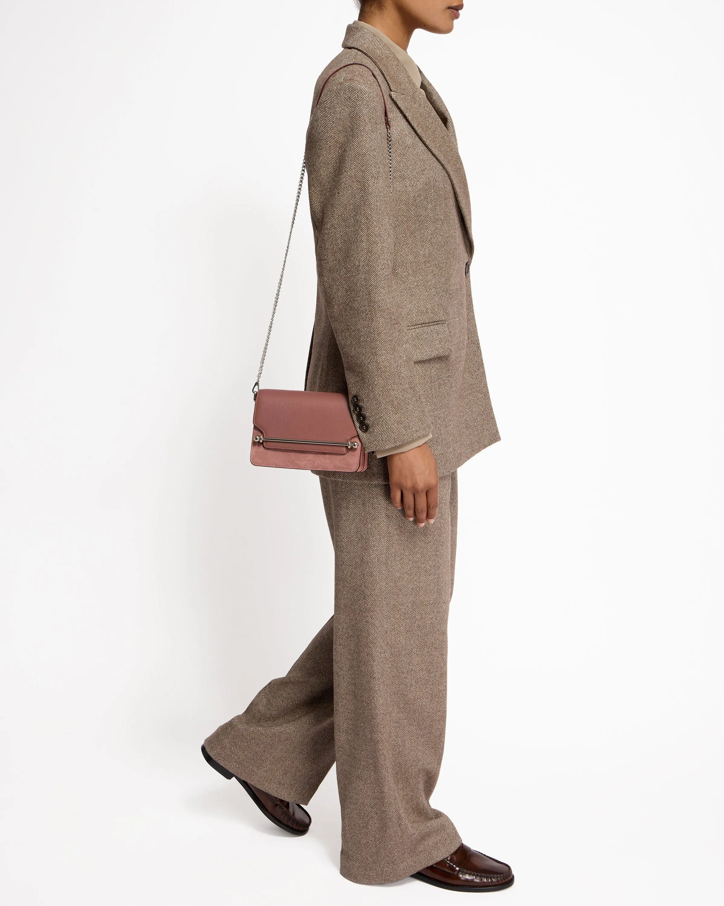 East/West Mini Multi Strap - Sienna/Dusty Pink Suede