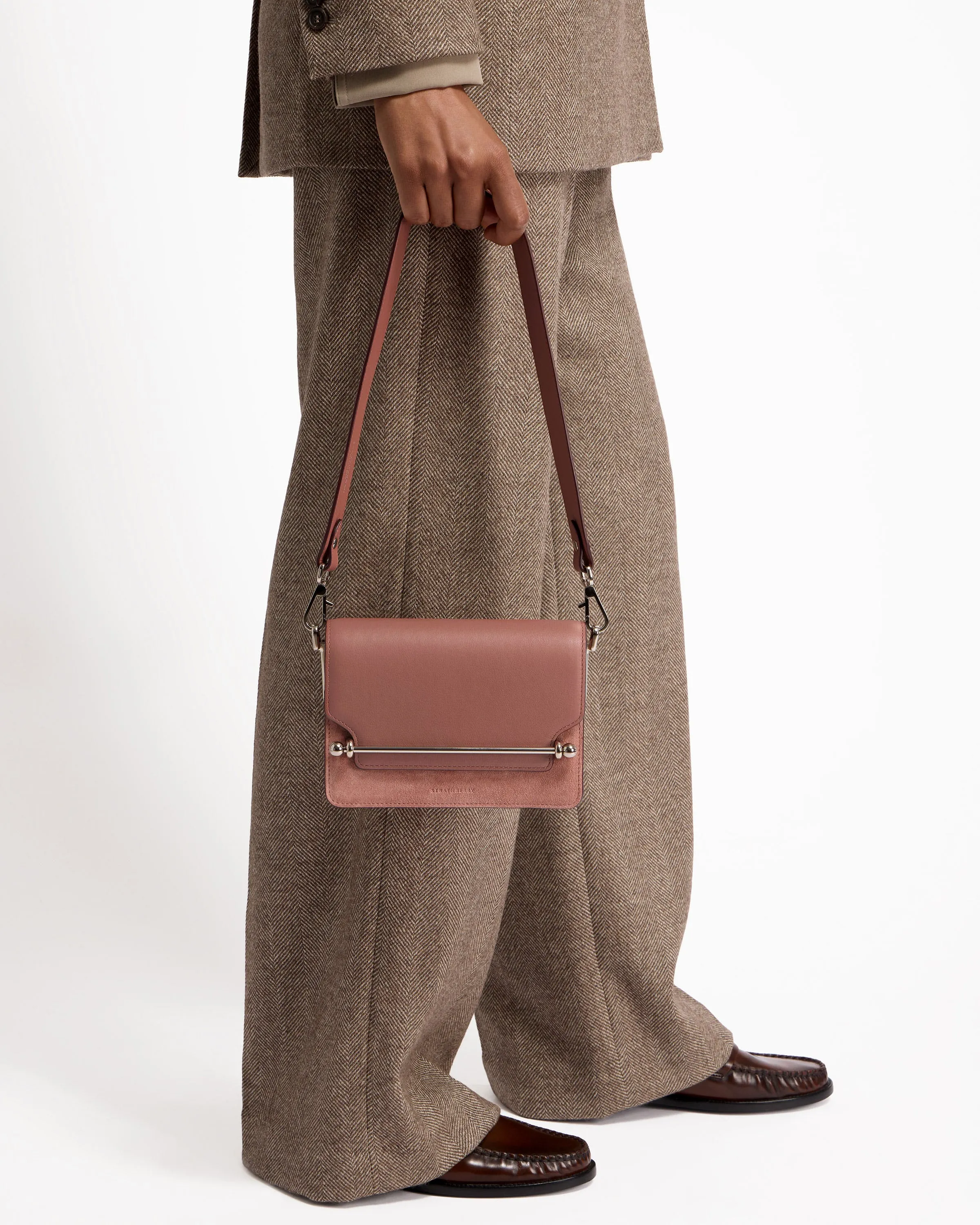 East/West Mini Multi Strap - Sienna/Dusty Pink Suede