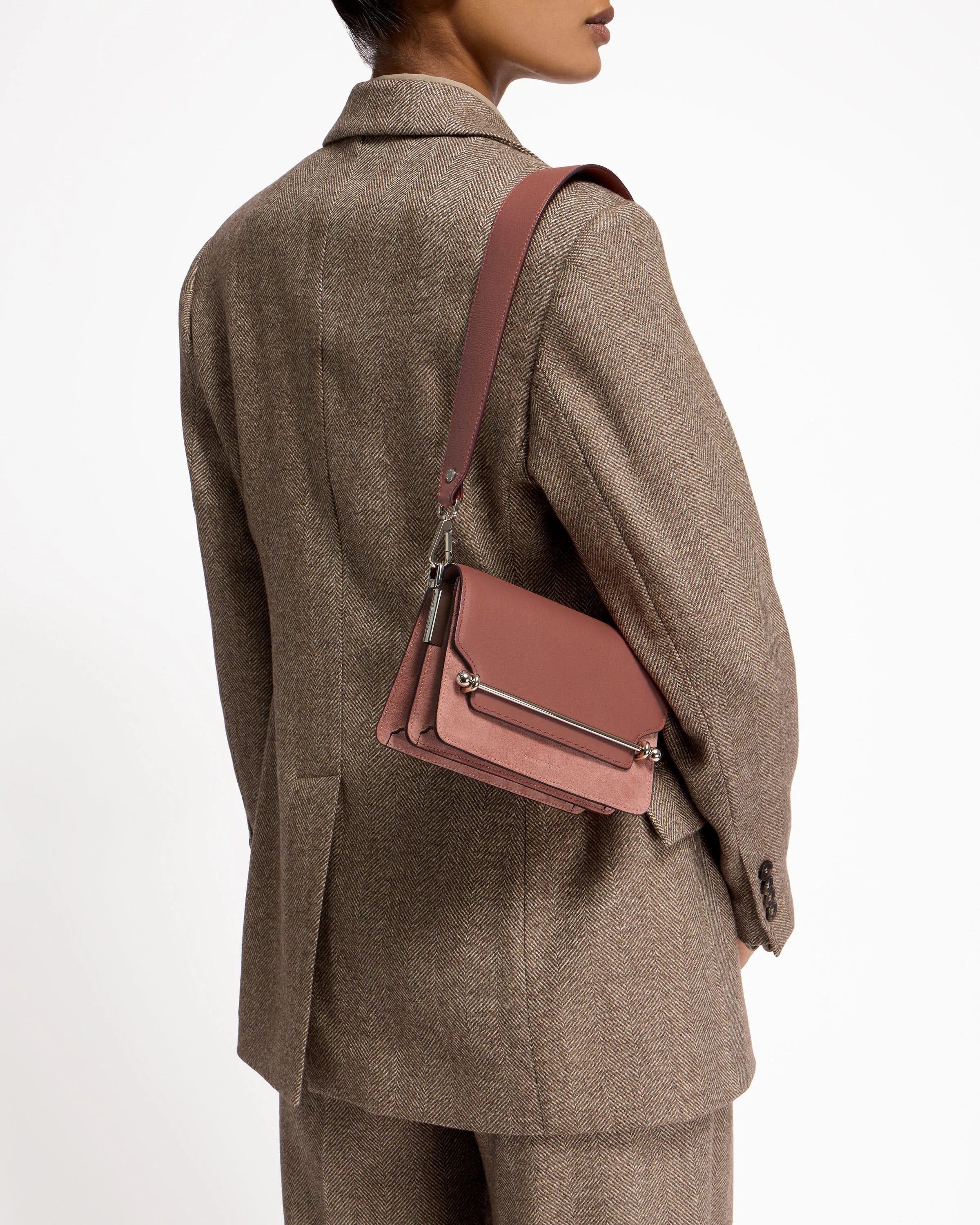 East/West Mini Multi Strap - Sienna/Dusty Pink Suede