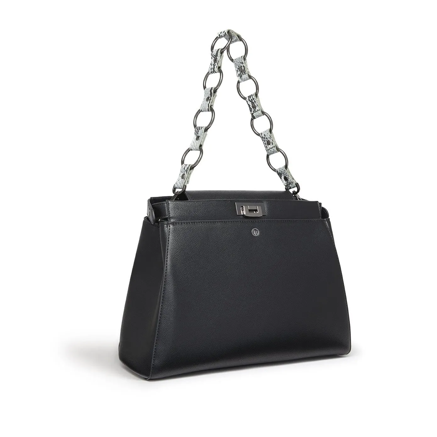 Elm Vegan Leather Shoulder Bag | Black