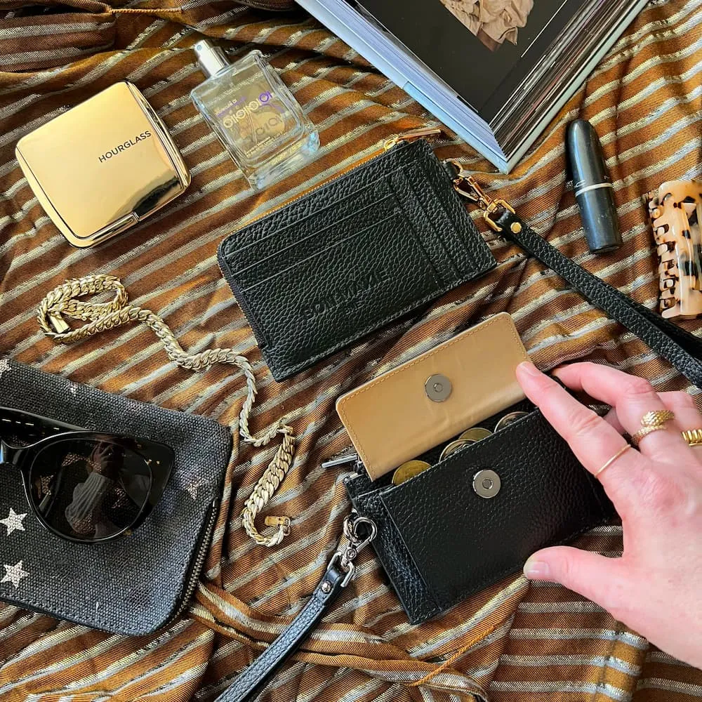 Everyday Leather Mini Wallet -- Black