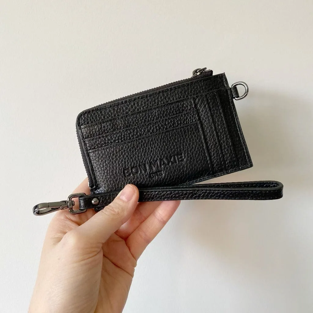 Everyday Leather Mini Wallet -- Black