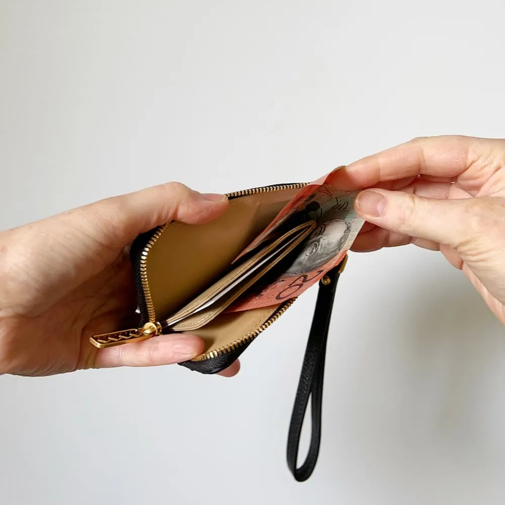 Everyday Leather Mini Wallet -- Black