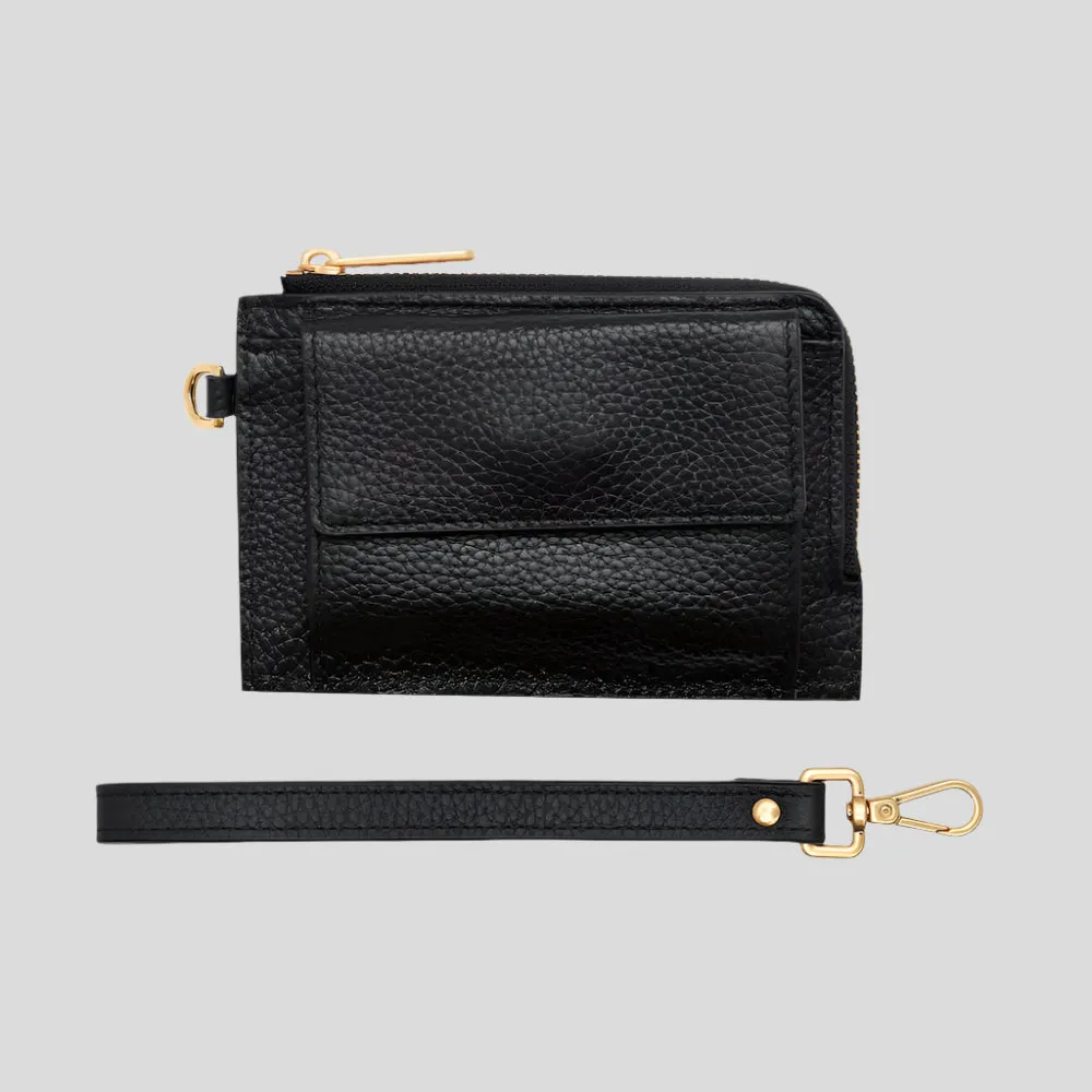 Everyday Leather Mini Wallet -- Black