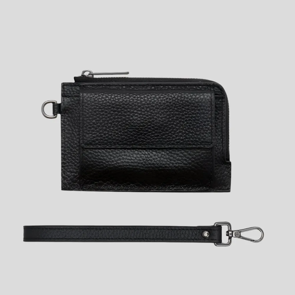 Everyday Leather Mini Wallet -- Black