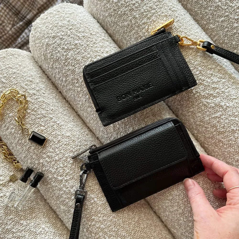 Everyday Leather Mini Wallet -- Black